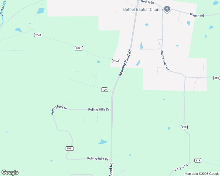 map of restaurants, bars, coffee shops, grocery stores, and more near 130 County Road 199 in Nacogdoches