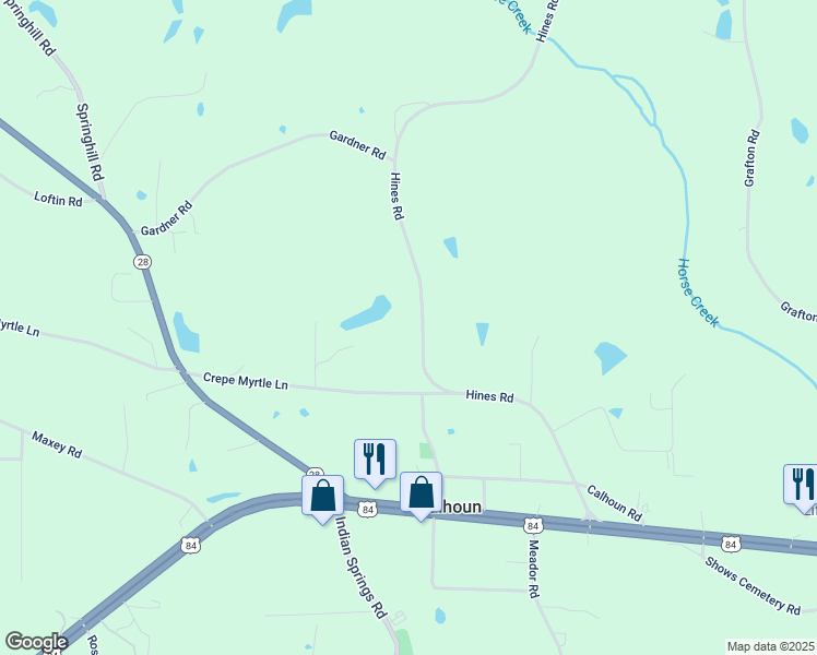 map of restaurants, bars, coffee shops, grocery stores, and more near 101-199 Hines Road in Laurel