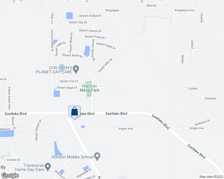 map of restaurants, bars, coffee shops, grocery stores, and more near 14356 Desert Shadow Drive in Horizon City