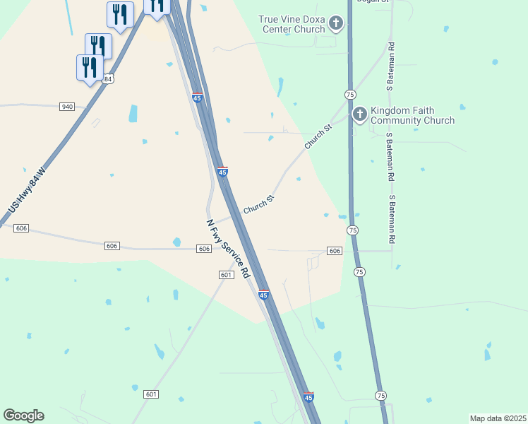 map of restaurants, bars, coffee shops, grocery stores, and more near 502 Church Street in Fairfield