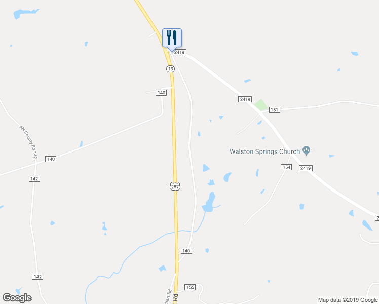 map of restaurants, bars, coffee shops, grocery stores, and more near Anderson County Road 1405 in Elkhart