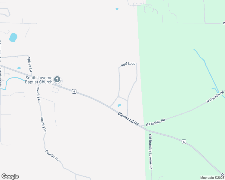 map of restaurants, bars, coffee shops, grocery stores, and more near Reid Loop in Luverne