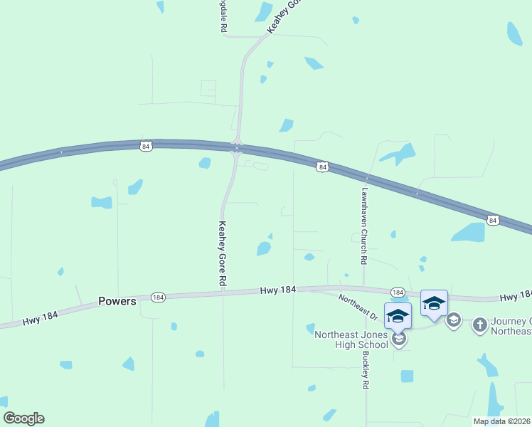 map of restaurants, bars, coffee shops, grocery stores, and more near Powers Water Tank Road in Laurel