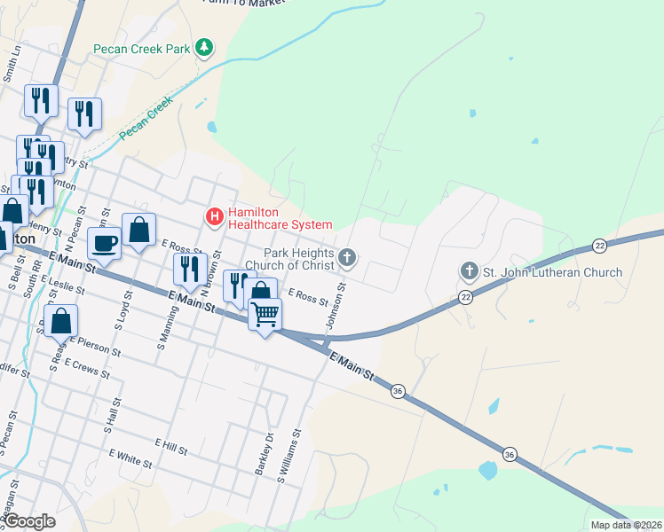 map of restaurants, bars, coffee shops, grocery stores, and more near 1300 East Boynton in Hamilton