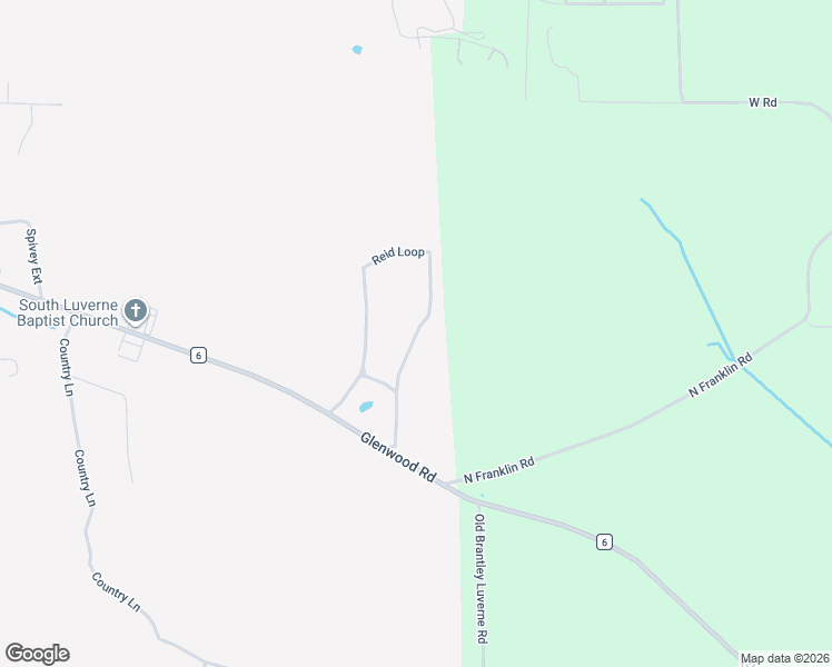 map of restaurants, bars, coffee shops, grocery stores, and more near Reid Loop in Luverne