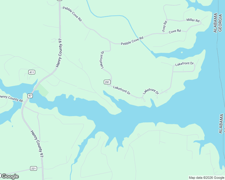 map of restaurants, bars, coffee shops, grocery stores, and more near 400 Lakefront Drive in Abbeville