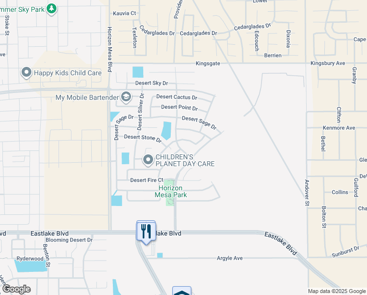 map of restaurants, bars, coffee shops, grocery stores, and more near 14305 Desert Spring Dr in Horizon City