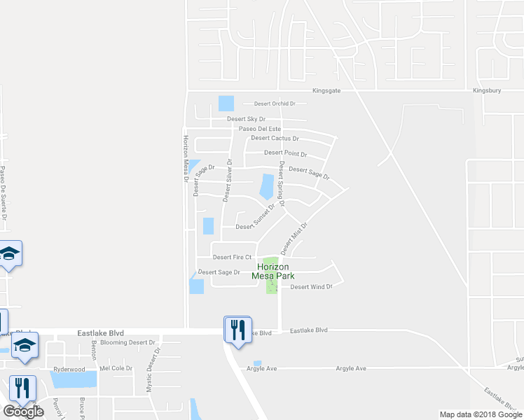 map of restaurants, bars, coffee shops, grocery stores, and more near 14299 Desert Sunset Drive in Horizon City