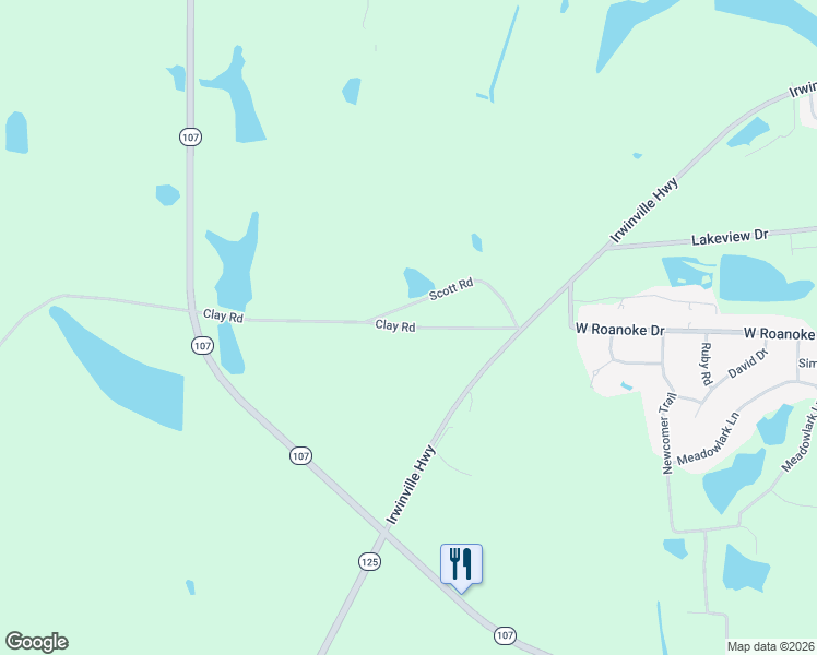 map of restaurants, bars, coffee shops, grocery stores, and more near 162B Clay Road in Fitzgerald