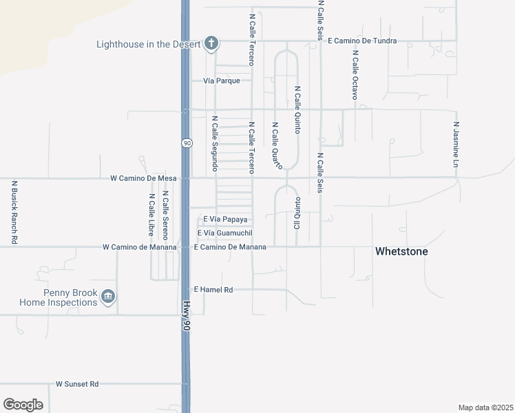 map of restaurants, bars, coffee shops, grocery stores, and more near 2446 North Cll Tercero in Huachuca City