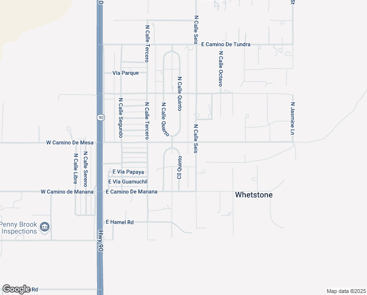 map of restaurants, bars, coffee shops, grocery stores, and more near 300 East Camino De Mesa in Huachuca City