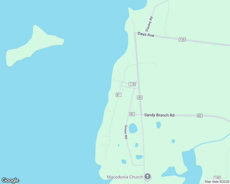 map of restaurants, bars, coffee shops, grocery stores, and more near 34 Lakeview Drive in Fort Gaines