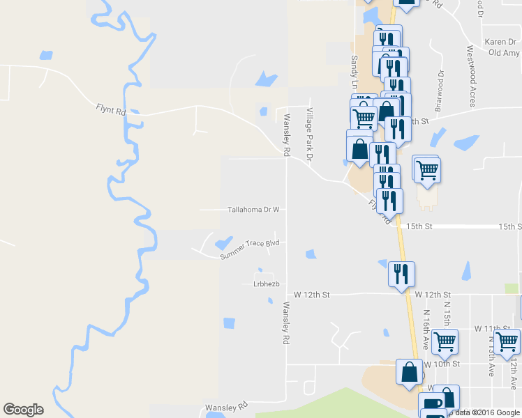 map of restaurants, bars, coffee shops, grocery stores, and more near 13 Tallahoma Drive West in Laurel