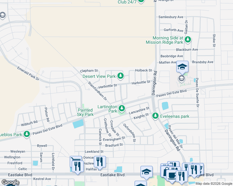 map of restaurants, bars, coffee shops, grocery stores, and more near 905 Kilvington Street in El Paso