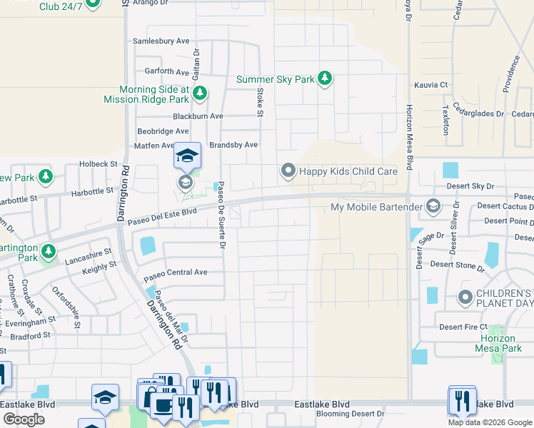 map of restaurants, bars, coffee shops, grocery stores, and more near 800 Paseo De Suerte Drive in El Paso