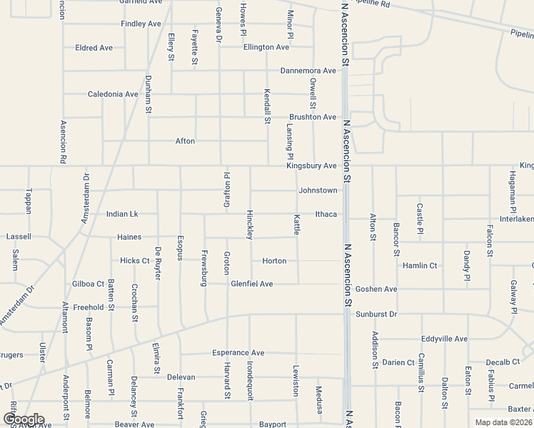 map of restaurants, bars, coffee shops, grocery stores, and more near Ithaca in El Paso County