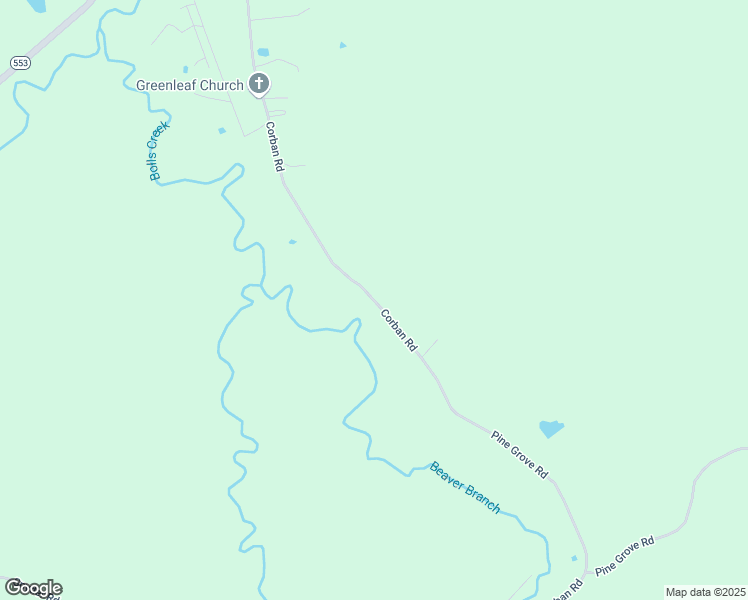 map of restaurants, bars, coffee shops, grocery stores, and more near Corban Road in Fayette