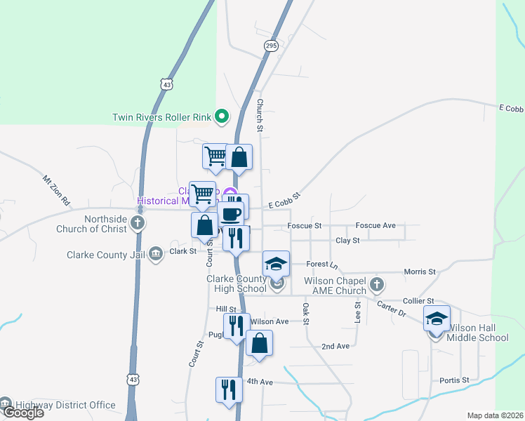 map of restaurants, bars, coffee shops, grocery stores, and more near 101 Dickinson Avenue in Grove Hill