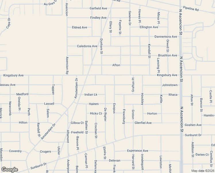 map of restaurants, bars, coffee shops, grocery stores, and more near Ithaca in El Paso