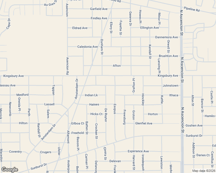 map of restaurants, bars, coffee shops, grocery stores, and more near Ithaca in El Paso
