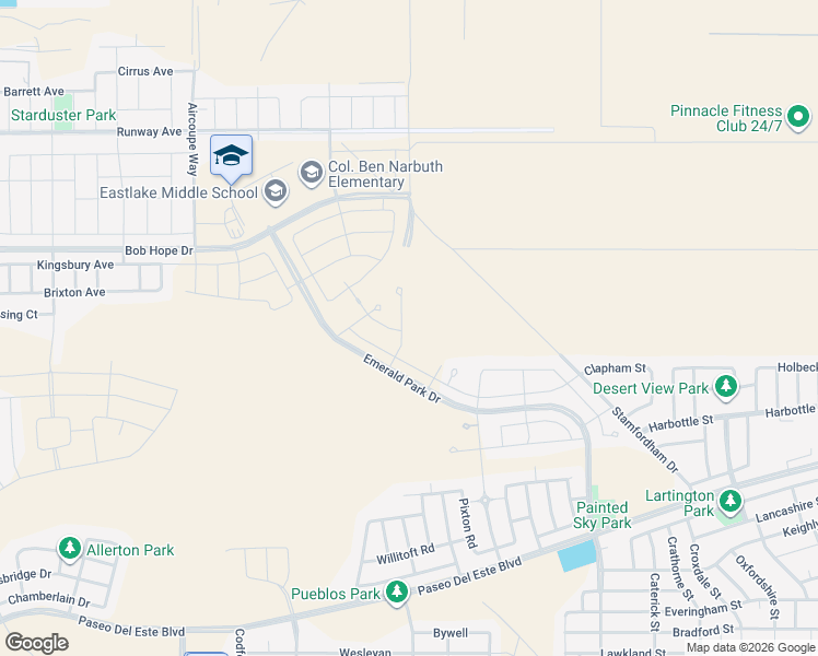 map of restaurants, bars, coffee shops, grocery stores, and more near Peyton in El Paso