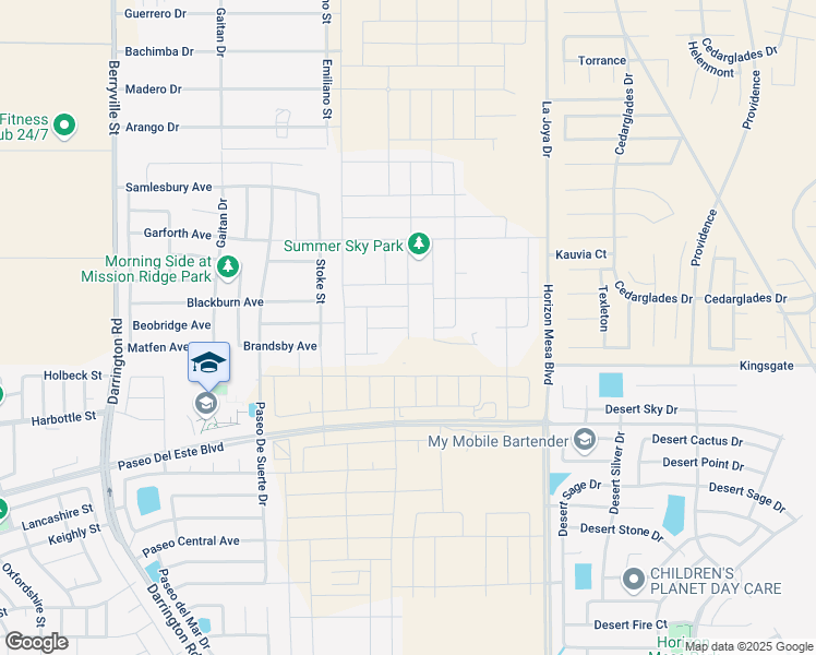 map of restaurants, bars, coffee shops, grocery stores, and more near October Sky Court in El Paso County