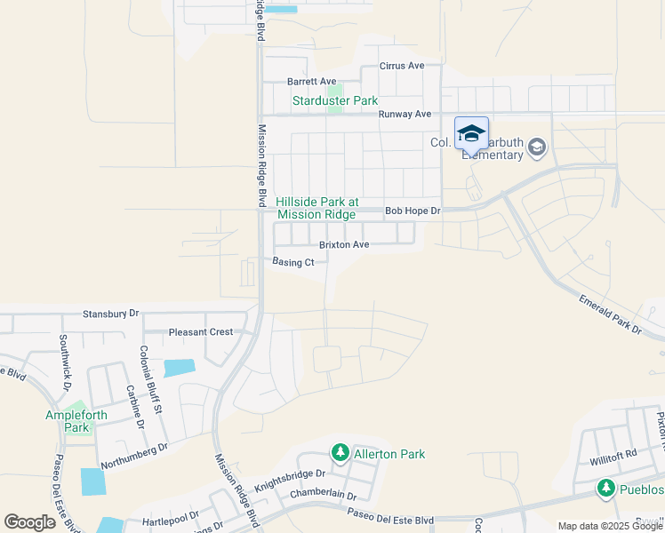 map of restaurants, bars, coffee shops, grocery stores, and more near 882 Airship Place in El Paso