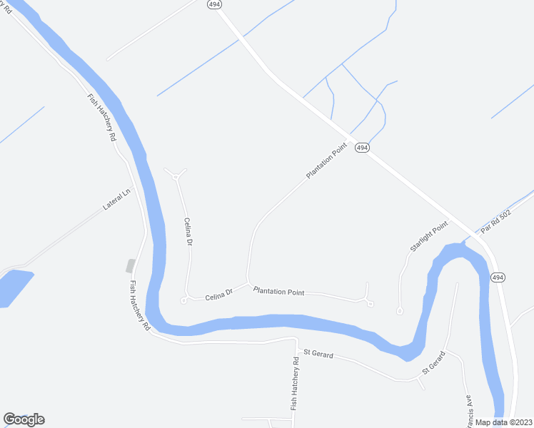 map of restaurants, bars, coffee shops, grocery stores, and more near Plantation Point in Natchitoches