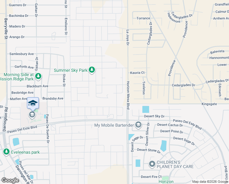 map of restaurants, bars, coffee shops, grocery stores, and more near La Joya in El Paso