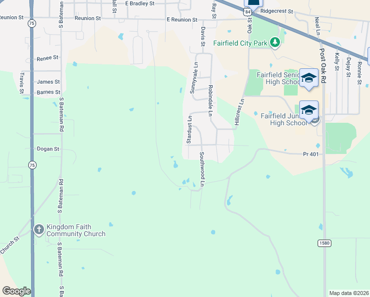 map of restaurants, bars, coffee shops, grocery stores, and more near 814 Stardust Lane in Fairfield