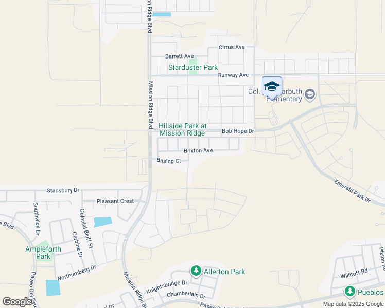 map of restaurants, bars, coffee shops, grocery stores, and more near 882 Airship Place in El Paso