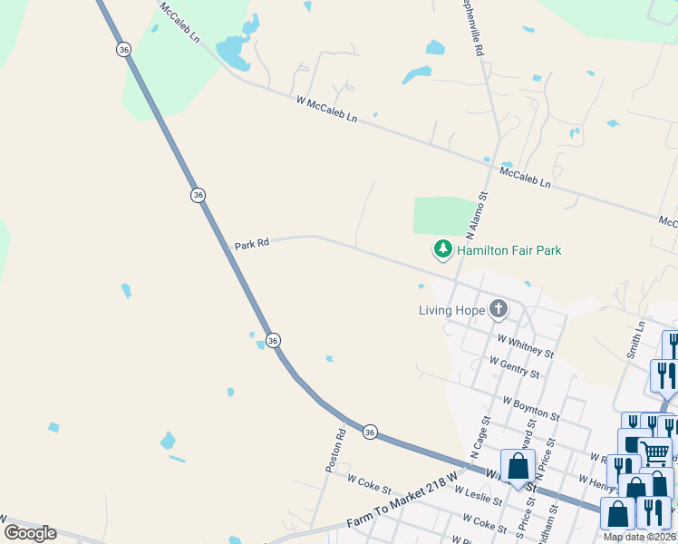 map of restaurants, bars, coffee shops, grocery stores, and more near in Hamilton