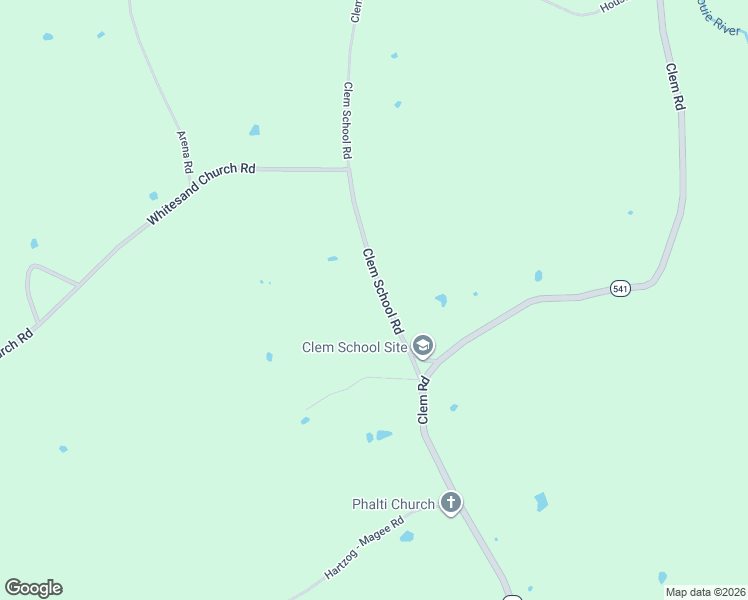 map of restaurants, bars, coffee shops, grocery stores, and more near 53 Clem School Road in Prentiss