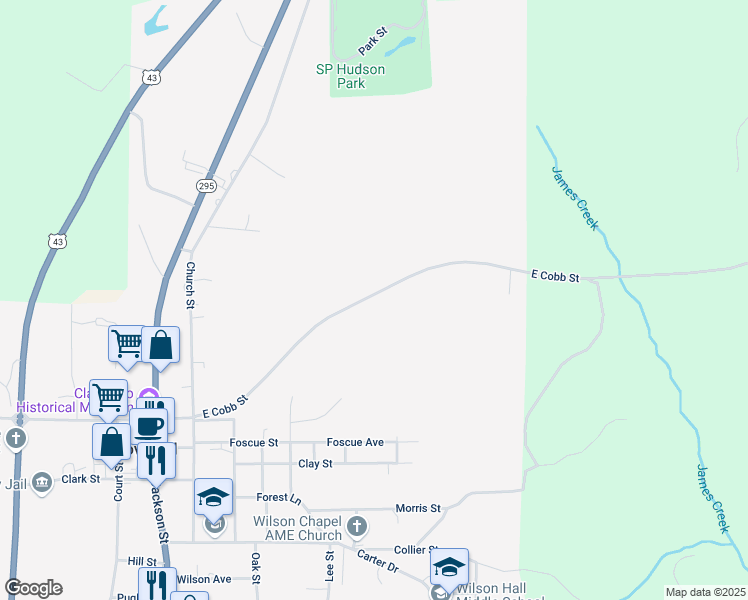 map of restaurants, bars, coffee shops, grocery stores, and more near 165-237 East Cobb Street in Grove Hill