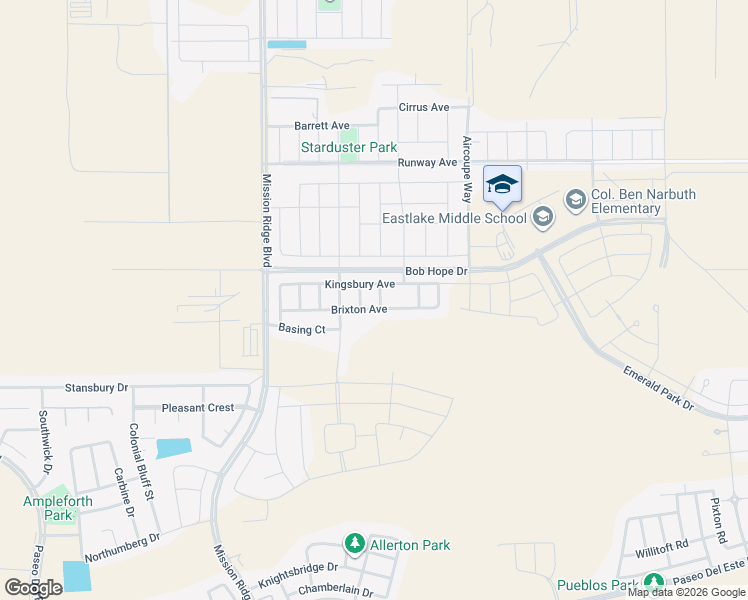 map of restaurants, bars, coffee shops, grocery stores, and more near 12753 Witton Place in El Paso