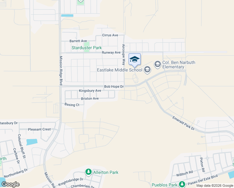 map of restaurants, bars, coffee shops, grocery stores, and more near 912 Greenbury Place in El Paso