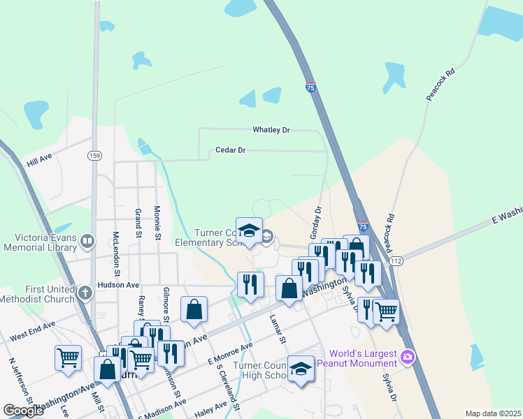 map of restaurants, bars, coffee shops, grocery stores, and more near 611 Gorday Drive in Ashburn