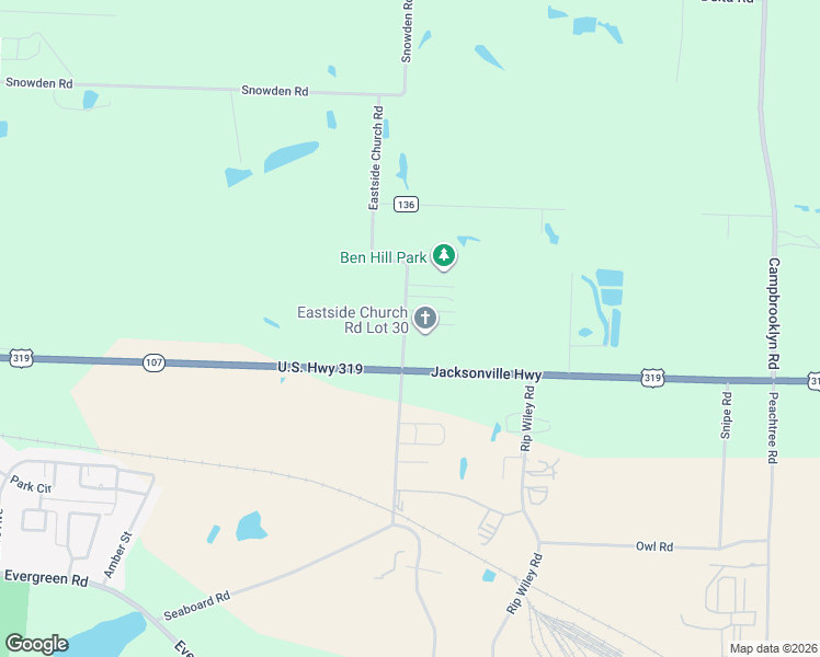 map of restaurants, bars, coffee shops, grocery stores, and more near 356 Jacksonville Highway in Fitzgerald