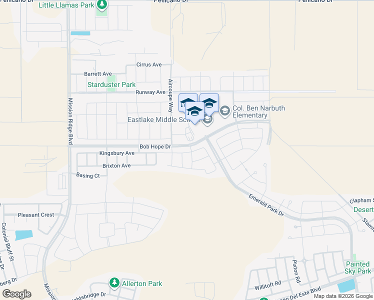 map of restaurants, bars, coffee shops, grocery stores, and more near 912 Greenbury Place in El Paso