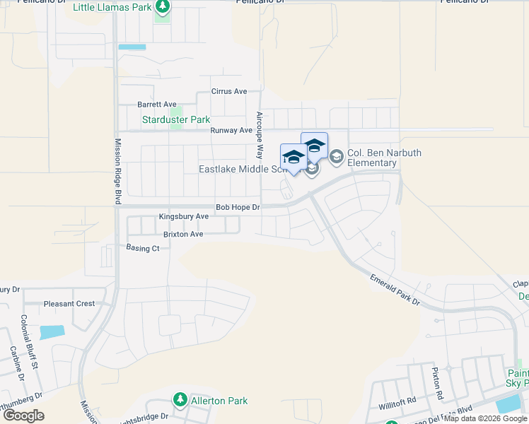 map of restaurants, bars, coffee shops, grocery stores, and more near 912 Greenbury Place in El Paso