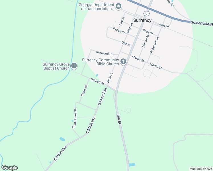 map of restaurants, bars, coffee shops, grocery stores, and more near 782 South Main Exn in Surrency