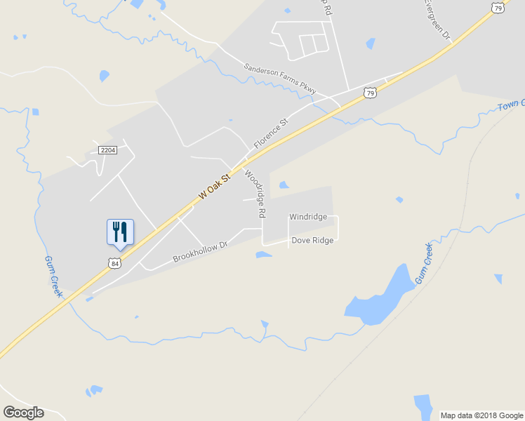 map of restaurants, bars, coffee shops, grocery stores, and more near 201 Woodridge Road in Palestine