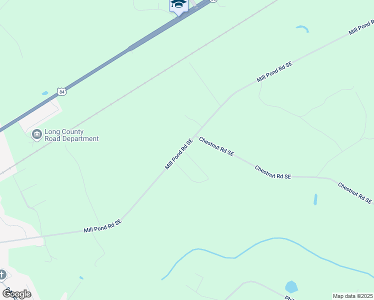 map of restaurants, bars, coffee shops, grocery stores, and more near 408 Mill Pond Lane in Ludowici