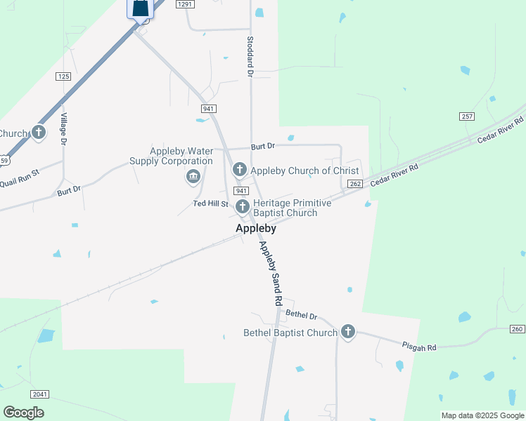 map of restaurants, bars, coffee shops, grocery stores, and more near 198 East Conda Muckleroy Street in Nacogdoches