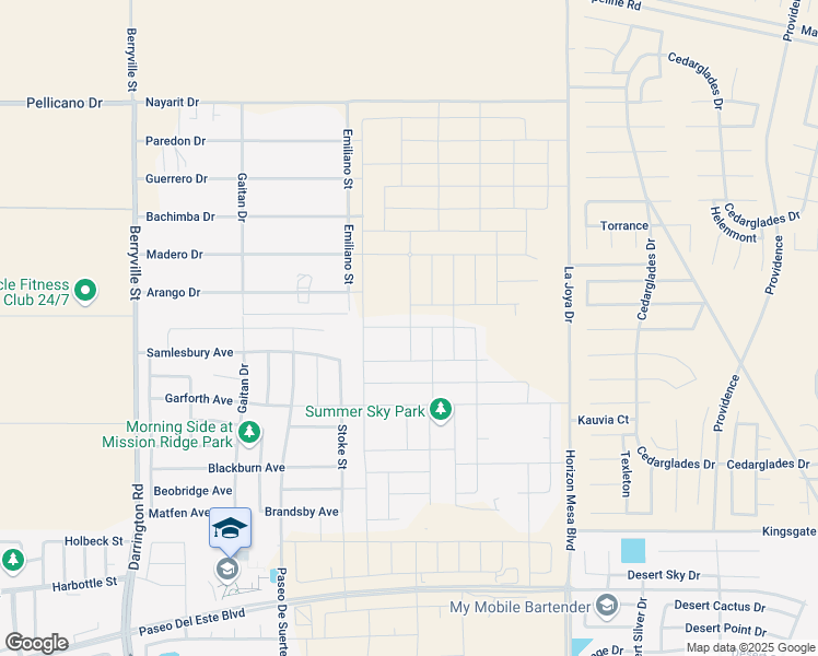 map of restaurants, bars, coffee shops, grocery stores, and more near 1200-1218 Emiliano Street in El Paso