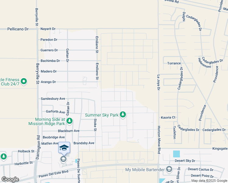 map of restaurants, bars, coffee shops, grocery stores, and more near 1200-1218 Emiliano Street in El Paso