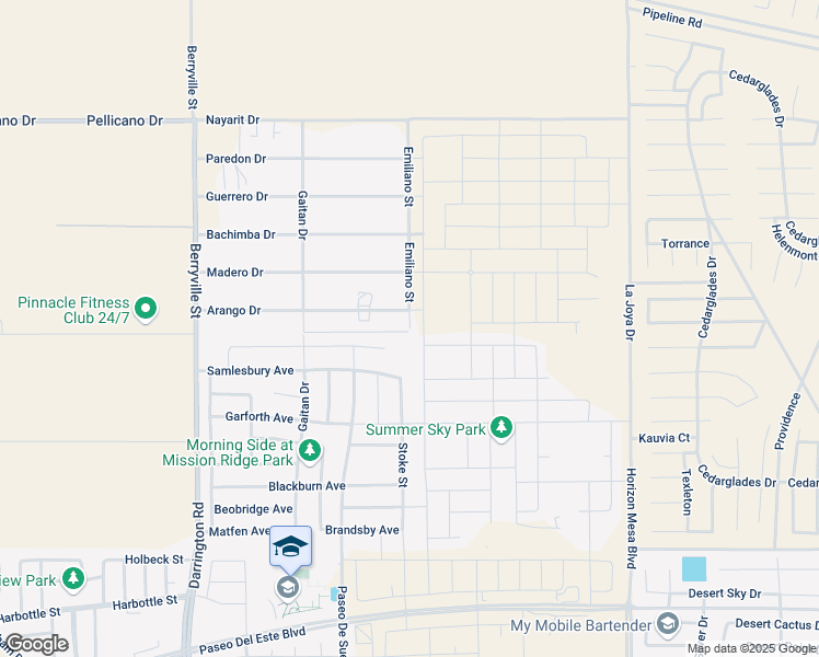 map of restaurants, bars, coffee shops, grocery stores, and more near 1200 Emiliano Street in El Paso