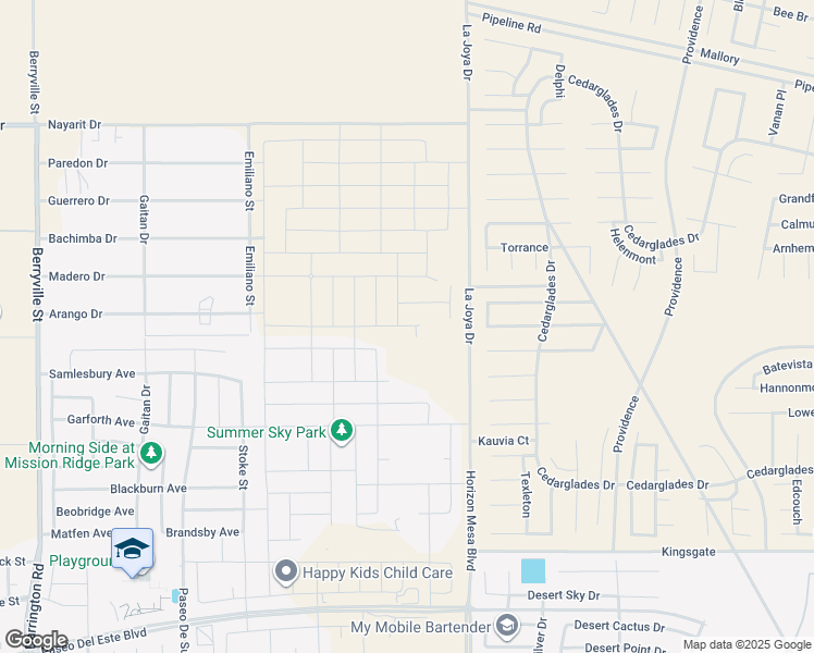 map of restaurants, bars, coffee shops, grocery stores, and more near La Joya in El Paso