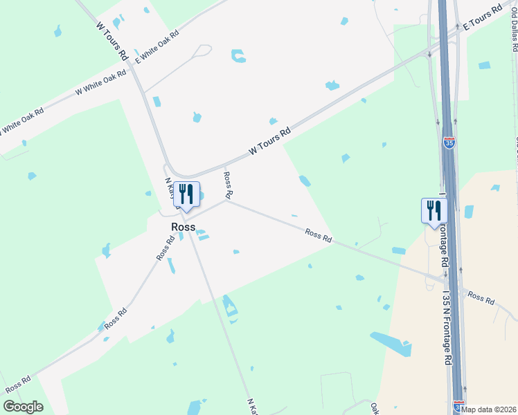 map of restaurants, bars, coffee shops, grocery stores, and more near 1166 Ross Road in Ross