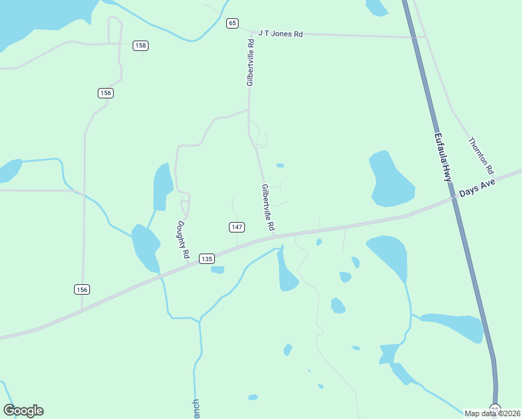 map of restaurants, bars, coffee shops, grocery stores, and more near 15 Gilbertville Road in Fort Gaines